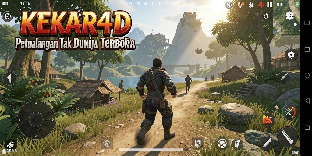 Screenshot gameplay KEKAR4D yang menampilkan dunia luas dan menarik.