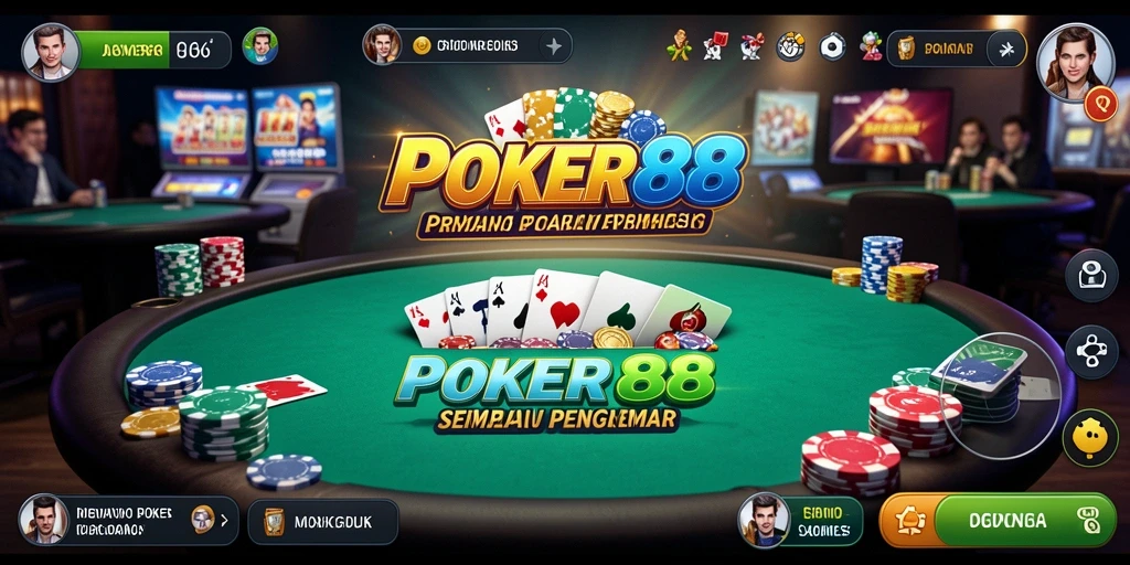 Screenshot gameplay POKER88 menampilkan suasana seru dan interaktif.