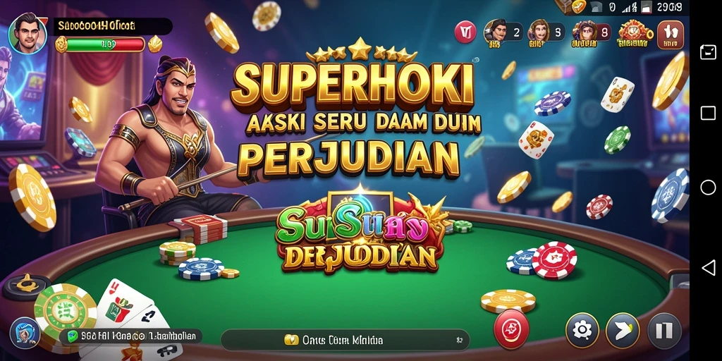 Tampilan gameplay <strong>SUPERHOKI</strong> yang mendebarkan dan penuh aksi.