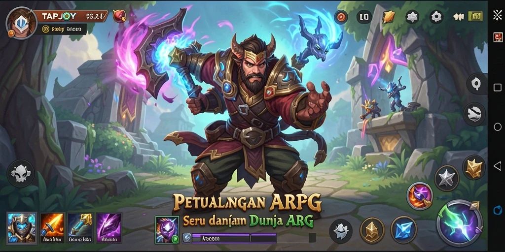 Screenshot gameplay TAPJOY yang menunjukkan aksi seru dalam petualangan ARPG.