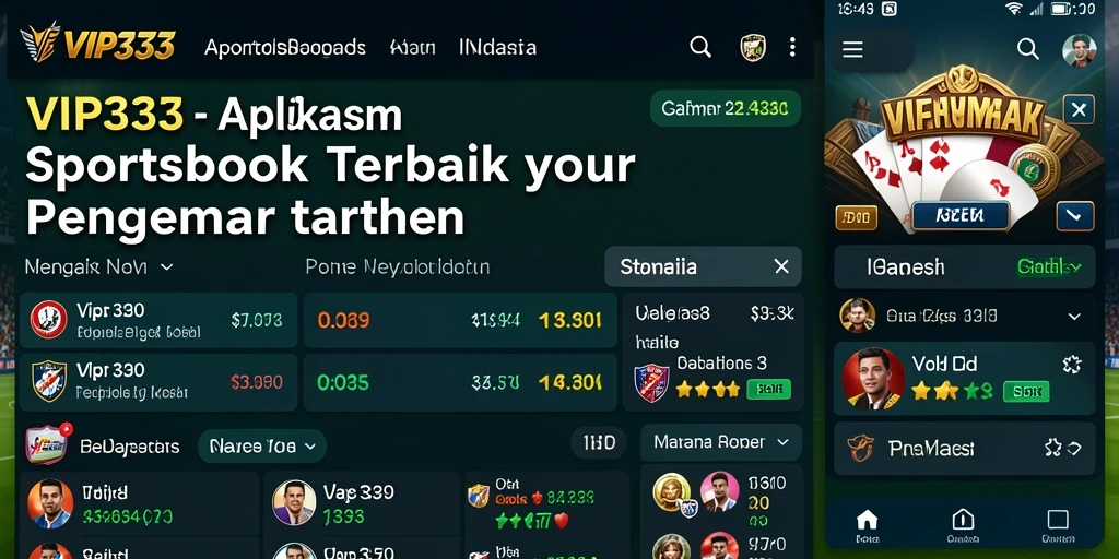 Screenshot VIP333 menampilkan antarmuka taruhan yang user-friendly dan fitur live betting.