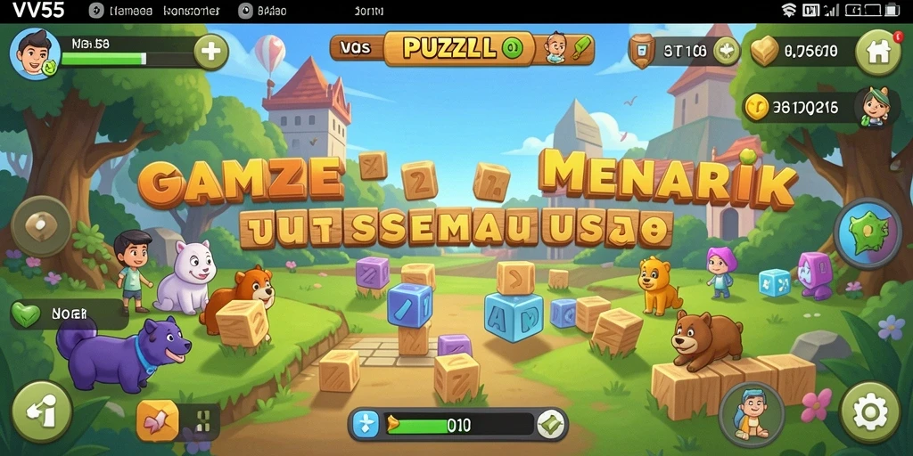 Tampilan gameplay <strong>VV55</strong> yang menarik dan menantang teka-teki.